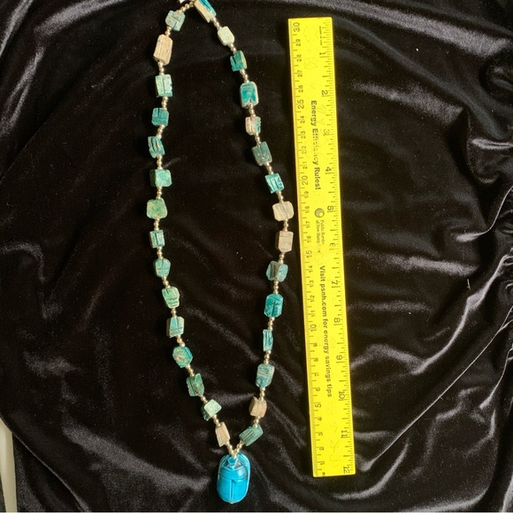 Jewelry - Turquoise and Silver Beaded Necklace